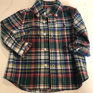 Baby Party! Plaid button shirt / Ralph Lauren